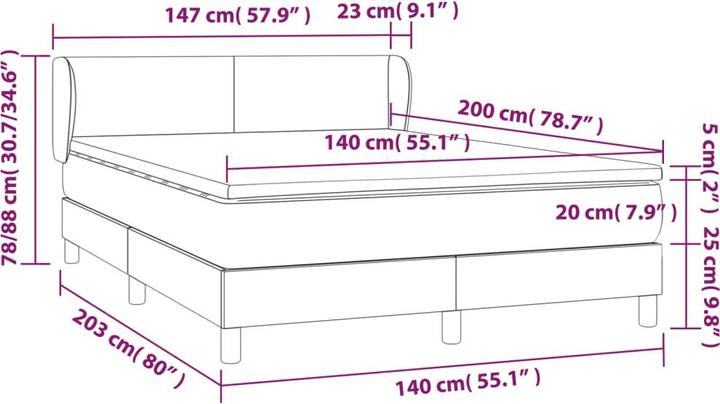 Actual product image VidaXL Nadja (140 x 200)