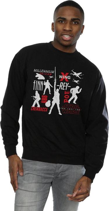 Immagine prodotto Star Wars The Last Jedi Rebellion Silhouettes Felpa Uomo (L)