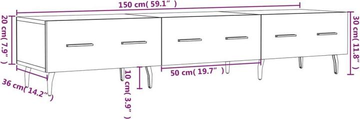 Actual product image VidaXL Lacey (150 x 36 x 30 cm)