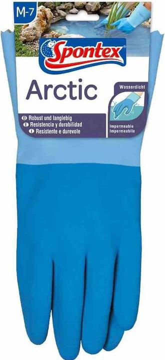 Spontex van katoen, coating: natuurlatex, kleur: blauw, maat: 7 (7)