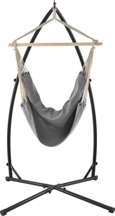 Actual product image Casa.Pro XXL hanging chair Diseröd with frame 110x205 cm grey (130 kg)