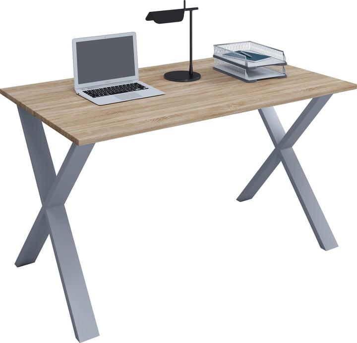 Produktbild VCM Premium Büromöbel Schreibtisch Lona X Silber (80 x 50 x 76 cm)