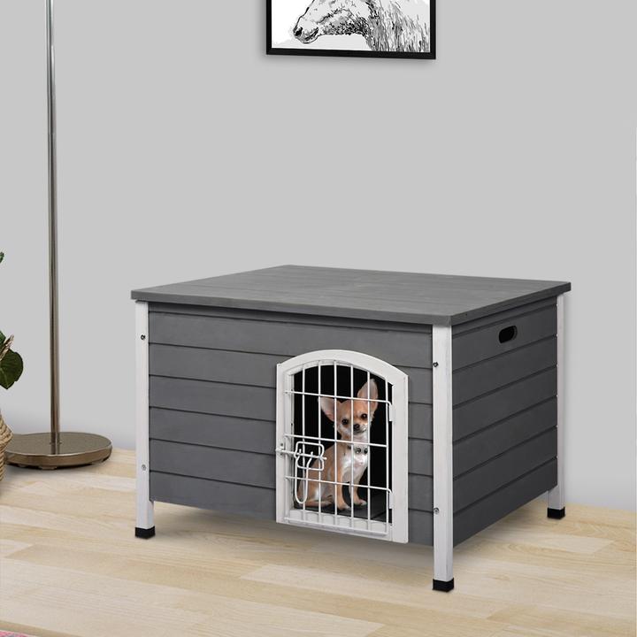 Produktbild PawHut Hundehütte mit Tür (Hundezwinger)