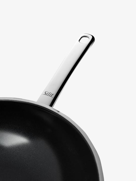Produktbild Silit Wok Wokpfanne Induktion 28cm Wuhan Edelstahl 18/10 beschichtet (28 cm, Wok Pfanne, Edelstahl)