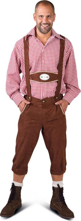 Immagine prodotto Funny Fashion Pantaloni in tessuto tirolese Oktoberfest con bretelle (L)