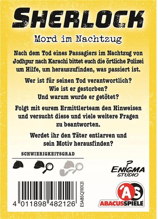 Image du produit Abacus Sherlock - Meurtre dans le train de nuit (Allemand)