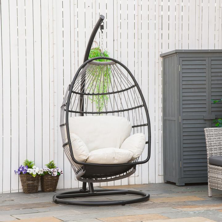 Image du produit Outsunny Fauteuil suspendu avec coussin (160 kg)