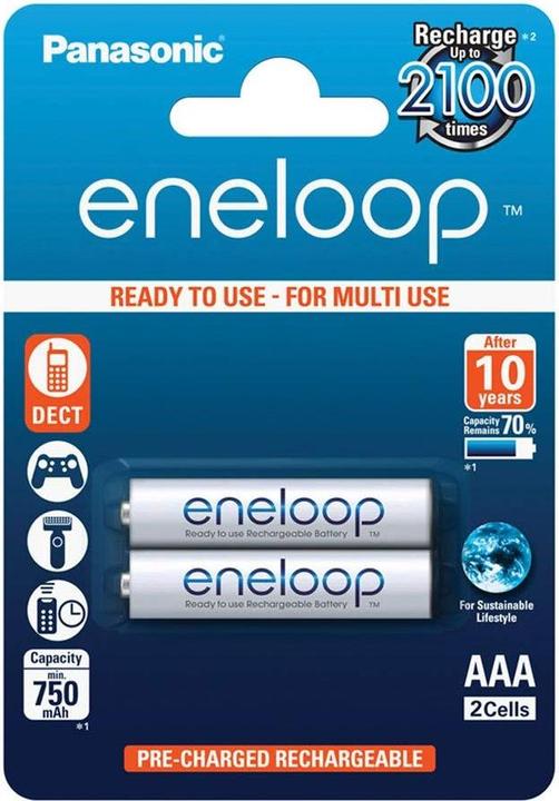 Actual product image Panasonic Eneloop (2 pcs., AAA, 800 mAh)