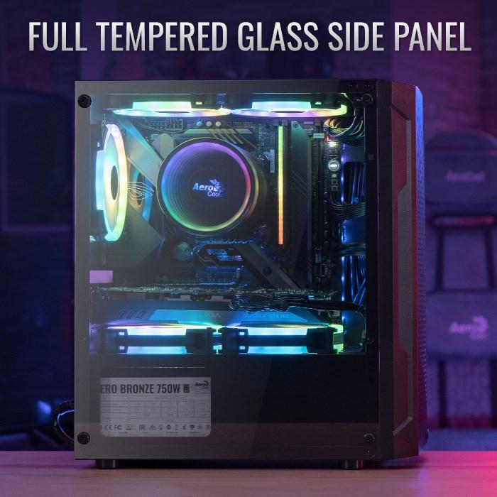 Productafbeelding AeroCool Go Mini Trinity v3 Zwart MicroATX/MiniITX - Midi/Minitower - Micro/Min (mATX)