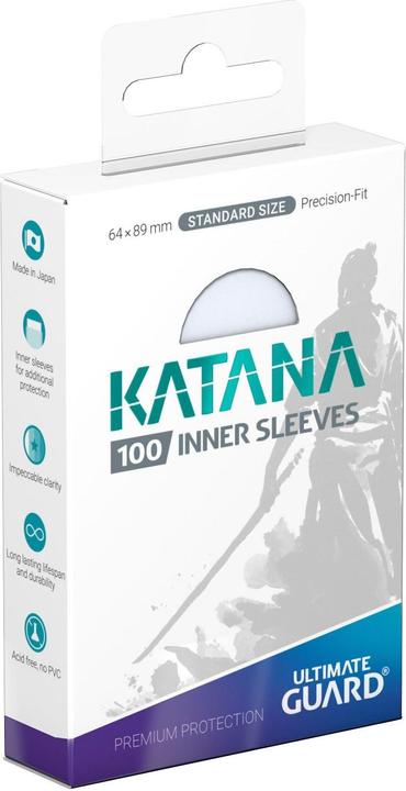 Actual product image Ultimate Guard Card Sleeve Katana Inner Sleeves Standard Transparent 100