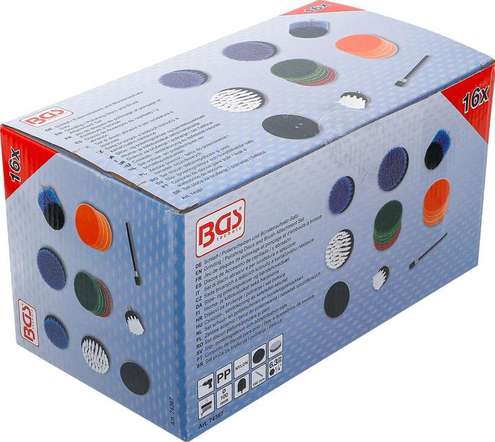 Immagine prodotto BGS Set di dischi per smerigliare e lucidare e set di spazzole