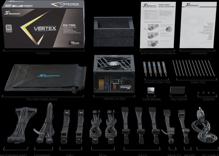 Actual product image Seasonic VERTEX PX-750 ATX3.0 750W VERTEX PX-750 (750 W)
