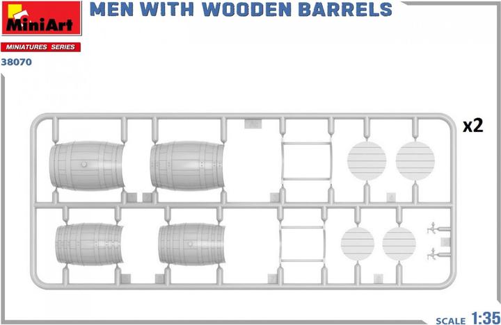 Produktbild 1:35 Fig.-Set Männer mit Holzfässern (2)