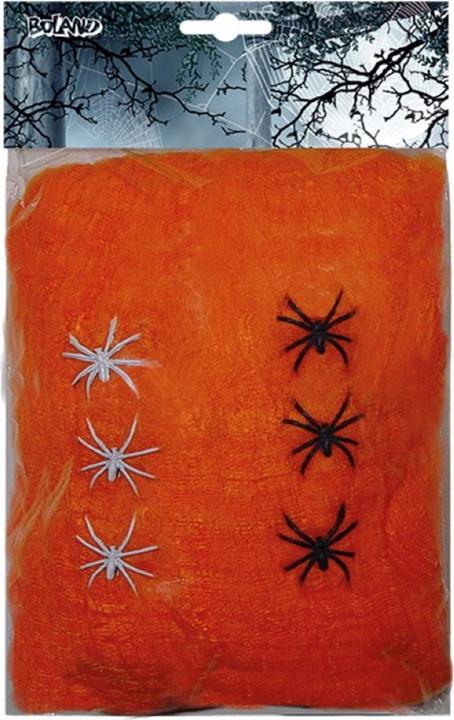 Actual product image Fasnacht Cobweb with spiders orange