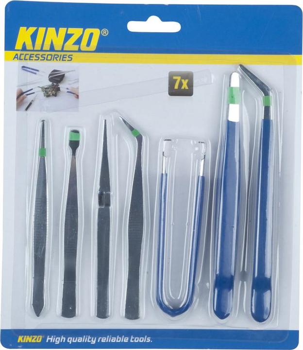 Actual product image Kinzo Tweezers 7pcs ass