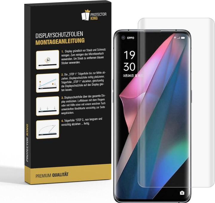 Produktbild Protectorking 2x Panzerfolie Anti-Shock HD Klar (2 Stück, Oppo Find X3 Pro)