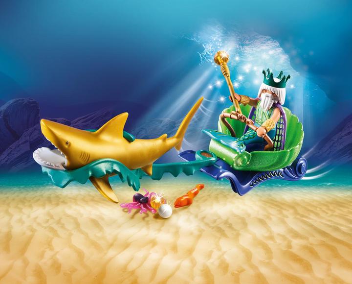 Produktbild Playmobil Meereskönig mit Haikutsche (70097)