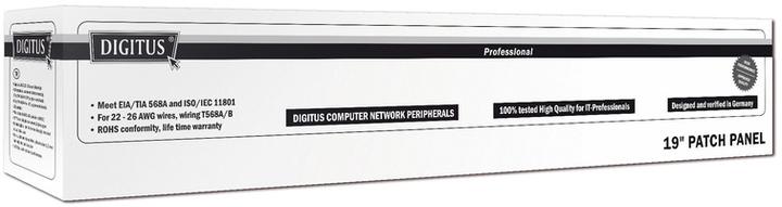 Immagine prodotto Digitus CAT 5e Classe D Patch Panel schermato a 16 porte RJ45 8P8C LSA 1U Rack Mount Colore Grigio RAL 7035