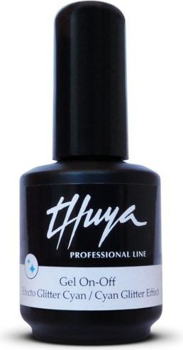 Thuya Gel-On-Off "Glitter Cyan" (Glitter Cyan)