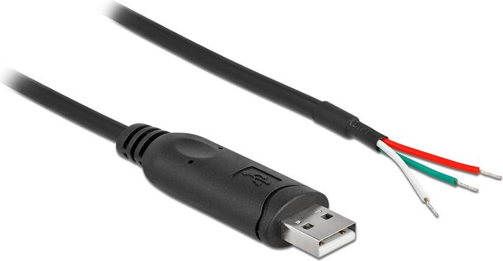 Actual product image Delock Adapter cable USB 2.0 Type-A to serial RS-232 with 3 open cable ends 0.5 m (0.50 m)