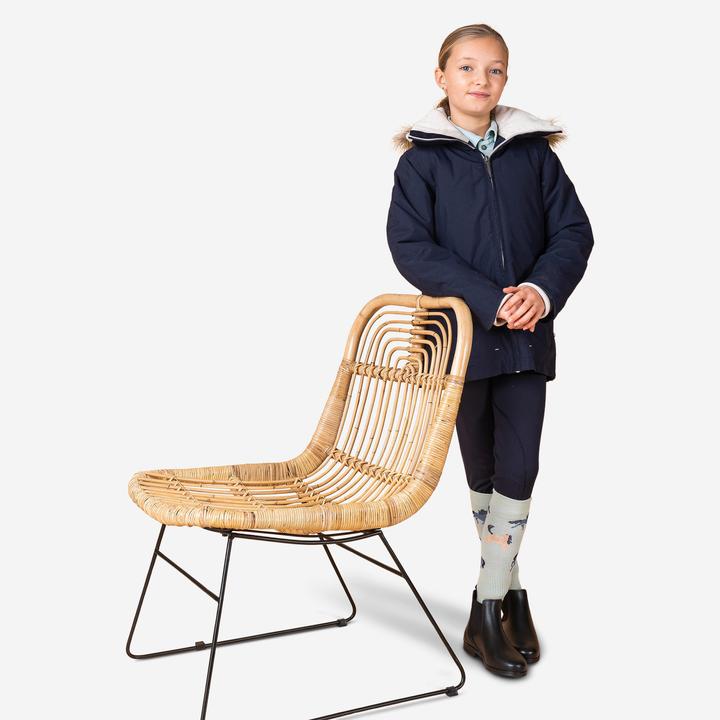 Produktbild Fouganza Winterreitjacke 500 wasserdicht warm Kinder marineblau (152)