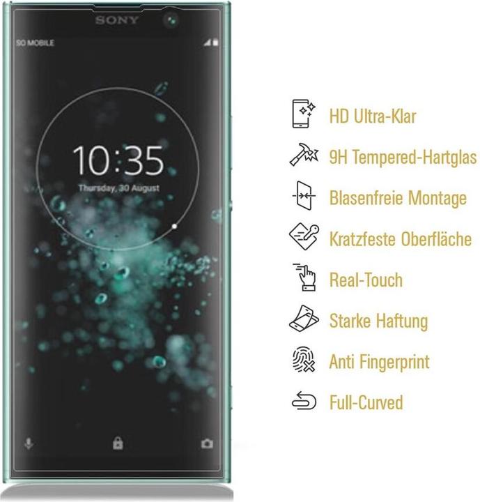 Actual product image Protectorking 1x real tempered 9H armoured glass 3D CLEAR (1 Piece, Xperia XA2 Plus)
