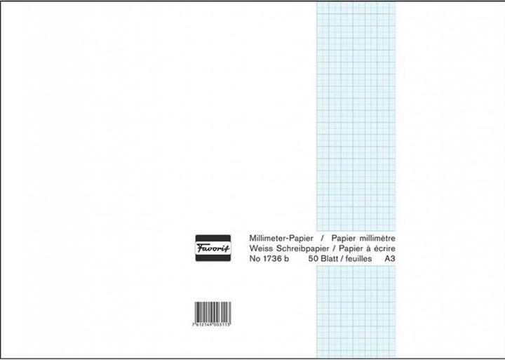 Produktbild Favorit Millimeterpapier Block (A3, Kariert, Weicher Einband)