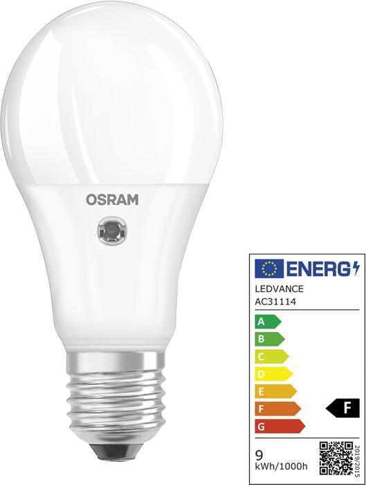 Actual product image Osram Led Daylight Sensor Classic A (E27, 8.80 W, 806 lm, 1 x, F)