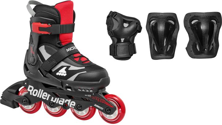 Actual product image Rollerblade Inline-Skates Microblade Combo Schwarz/Rot, 36.5-40.5 (36.5, 37.5, 38.5, 39.5, 40.5)