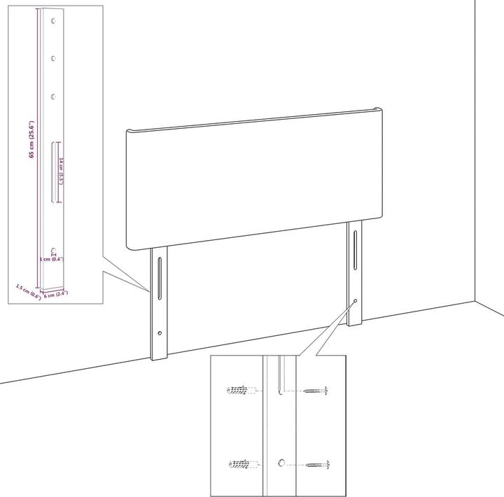 Immagine prodotto VidaXL Testiera Design semplice Grigio scuro 200 cm Tessuto in corda