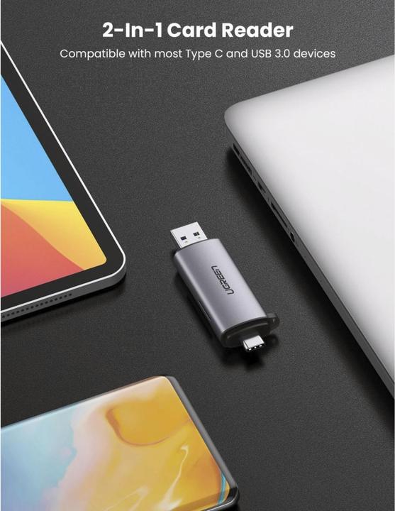 Image du produit Ugreen USB-C et USB-A - TF SD 3.0 (USB, USB-C)