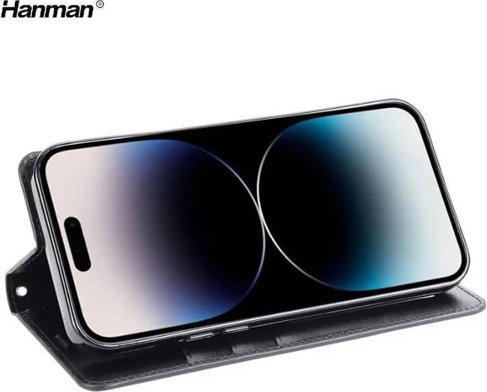 Image du produit Hanman Apple iPhone 5/5S/SE (2016) - Étui à clapet Mill avec 3 emplacements pour cartes, noir (Apple iPhone 5s, Apple iPhone SE, Apple iPhone 5)