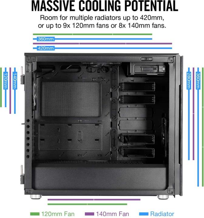 Produktbild Corsair Carbide 678C (ATX, mATX, Mini-ITX, E-ATX)