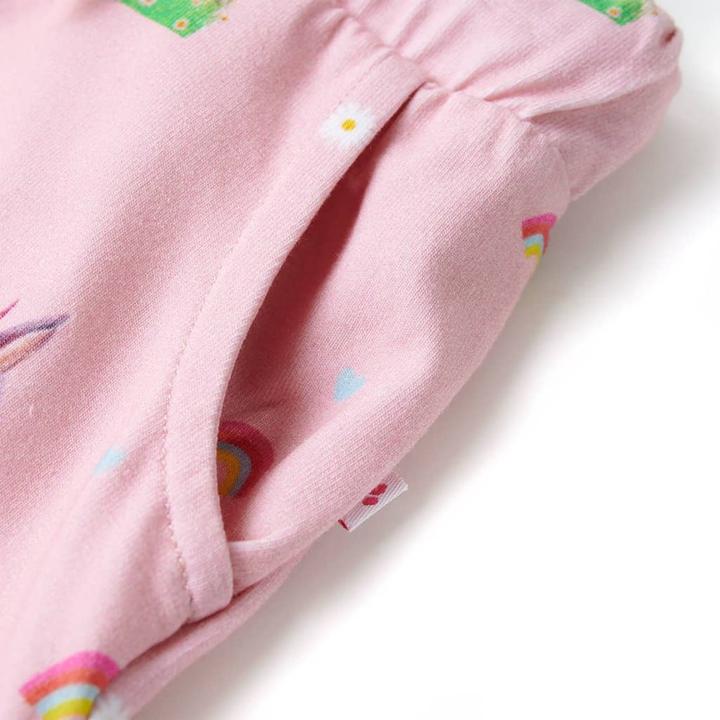 Actual product image VidaXL Children's shorts with drawstring Light pink 140,Material: 92 (140)