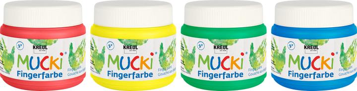 Produktbild Kreul Fingerfarben (Gelb, Rot, Blau, Grün, 600 ml)