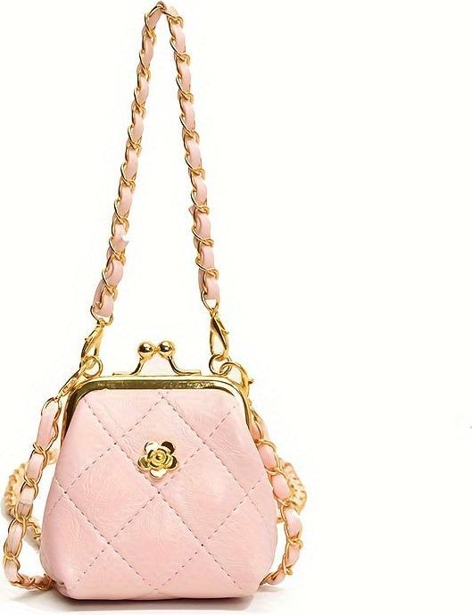 Immagine prodotto Only-Bags.Store Mini borsa a tracolla chic con chiusura a scatto - trapuntata, con design floreale ricamato