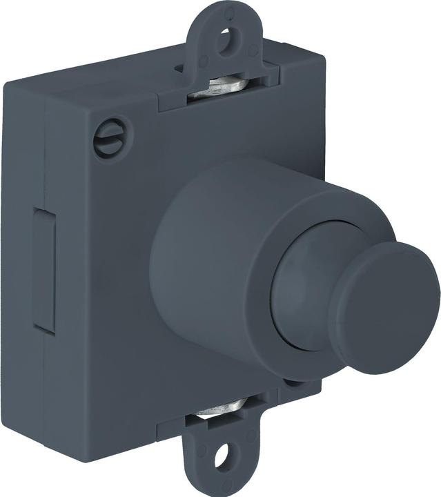 Actual product image Junie Push-Lock bolt espagnolette lock on both sides, plastic anthracite grey
