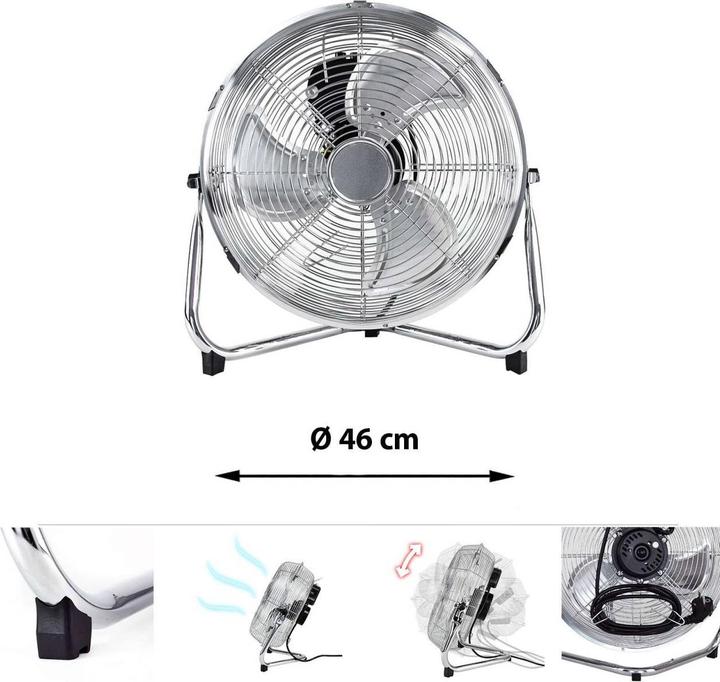 Image du produit Grafner Ventilateur de sol 46 cm avec pied antidérapant