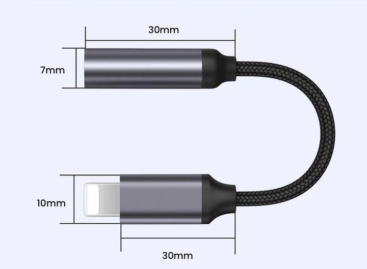 Produktbild Hermex Lightning zu 3.5mm Audio Adapter Klinkenadapter Kopfhöreranschluss (Lightning, 3.5mm Klinke)