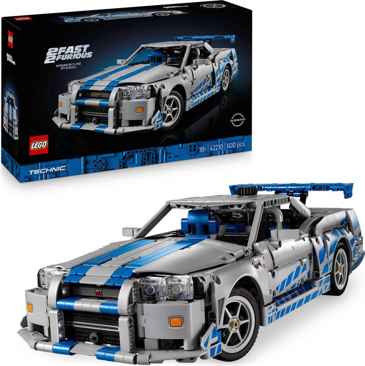 Image du produit LEGO 42210 2 Fast 2 Furious Nissan Skyline GT-R (R34) bolide (42210, LEGO Technic)