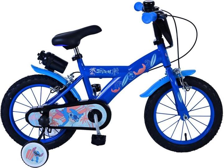 Disney Bicyclette Enfant Stitch - Garçons - 14 pouces - Bleu - Freins à deux mains (31482-dr) (14")