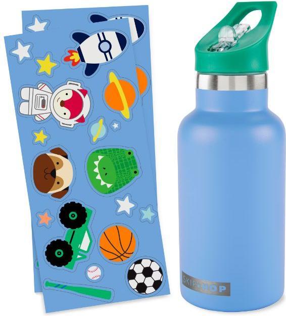 Image du produit Skiphop Bouteille de sport avec autocollant bleu (350 ml)