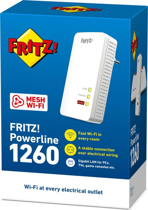 Produktbild AVM FRITZ! Powerline 1260E Edition International (P) (1200 Mbit/s)