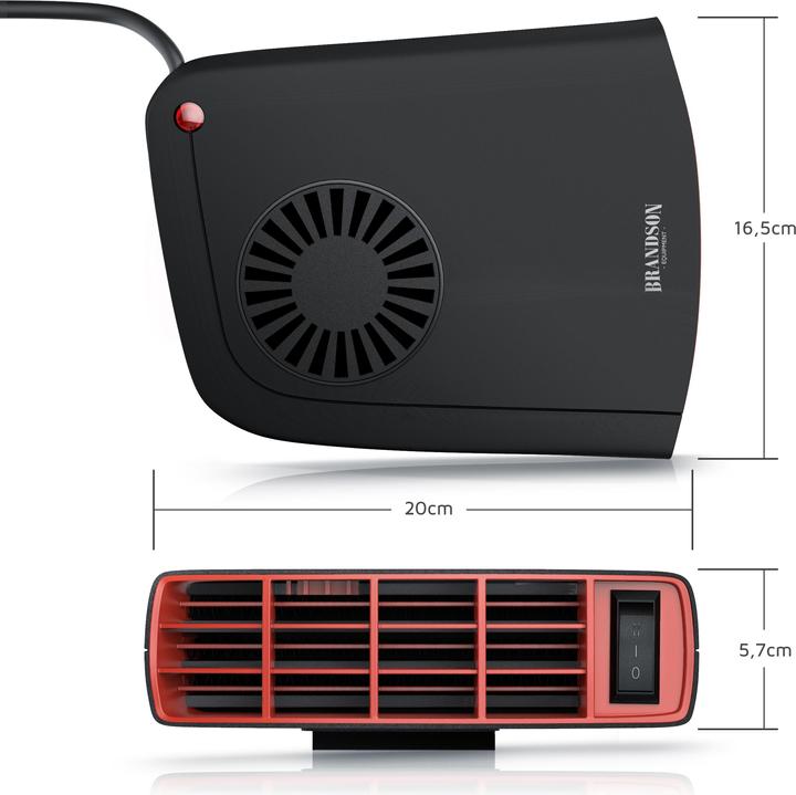 Produktbild Brandson Innenraumheizung - mobile Auto Heizung - PKW - Komfort Entfroster Standheizung Heizlüfter (1400 W)