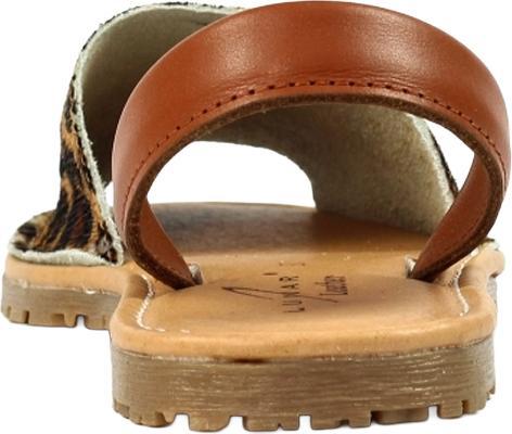 Actual product image Lunar Womens/Ladies Azura Leopard Print Leather Sandals (39)