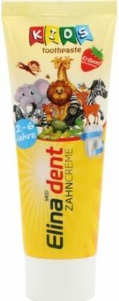 Image du produit Elina med Dentifrice pour enfants aromatisé à la fraise 75ml Zoo Animals (75 ml)
