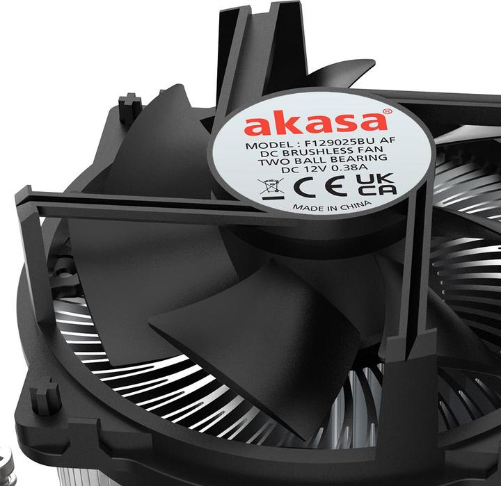 Akasa AK-CC6608BP01 Low Profile CPU Cooler - Socket LGA 1700, 63.2 mm Height (63.20 mm)
