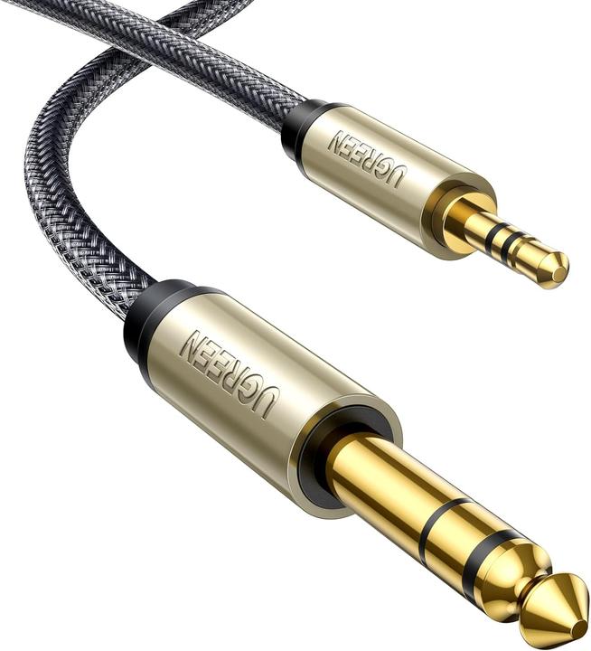 Productafbeelding Ugreen AV127 3.5 mm jack kabel voor TRS - 1m (grijs) (1 m, Jack 6,3 mm, 3,5 mm aansluiting (AUX))