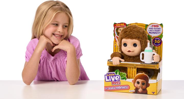 Immagine prodotto Little Piccoli animali domestici vivi di scimmia (30 cm)