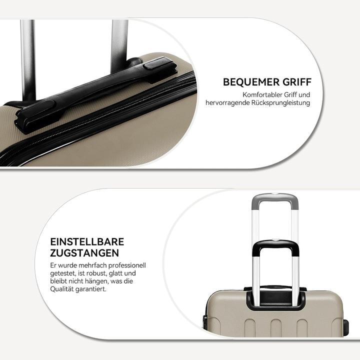 Image du produit Beibye 3-teiliges Hartschalenkoffer-Set (110 l, Bagage à main (jusqu'à 50l), M (50 - 90l), L (90 - 115l))